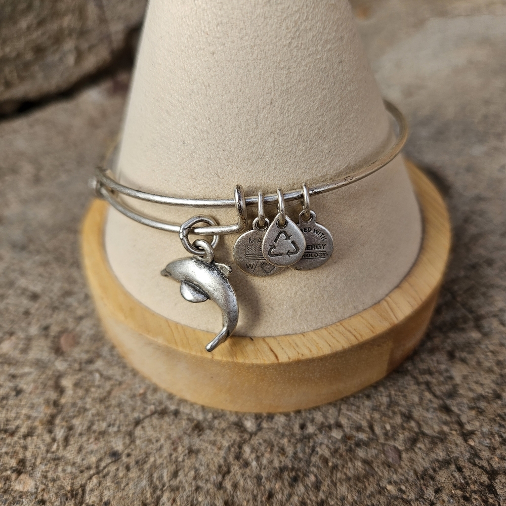 Alex and Ani Silver Dolphin Charm Bracelet